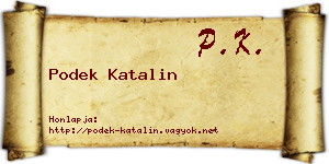 Podek Katalin névjegykártya